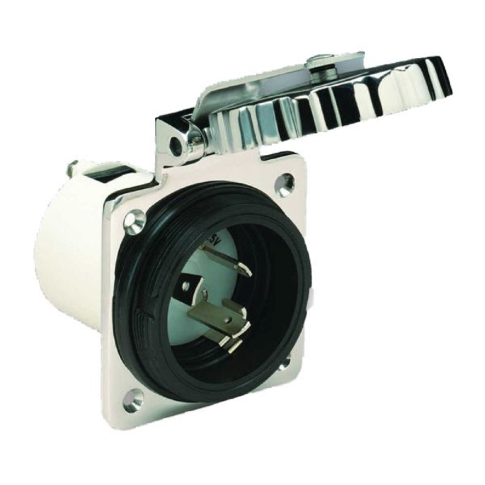 MARINCO -  16A, 220 V, Landanschlusssteckdose aus Edelstahl