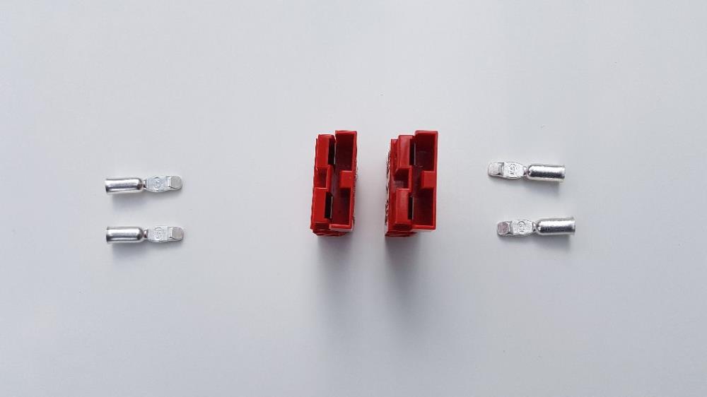 2-polige Steckverbindung, 2-teilig, 50A, 16qmm, rot