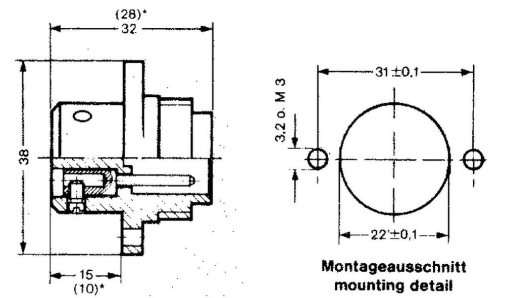 PHILIPPI - RS692 - Flanschstecker, 3-polig, 16 A / 230 V