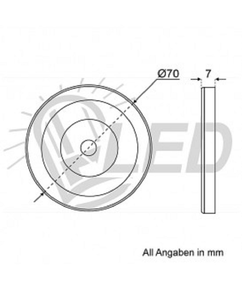 LED-Aufbauleuchte, 3 Watt, dimmbar