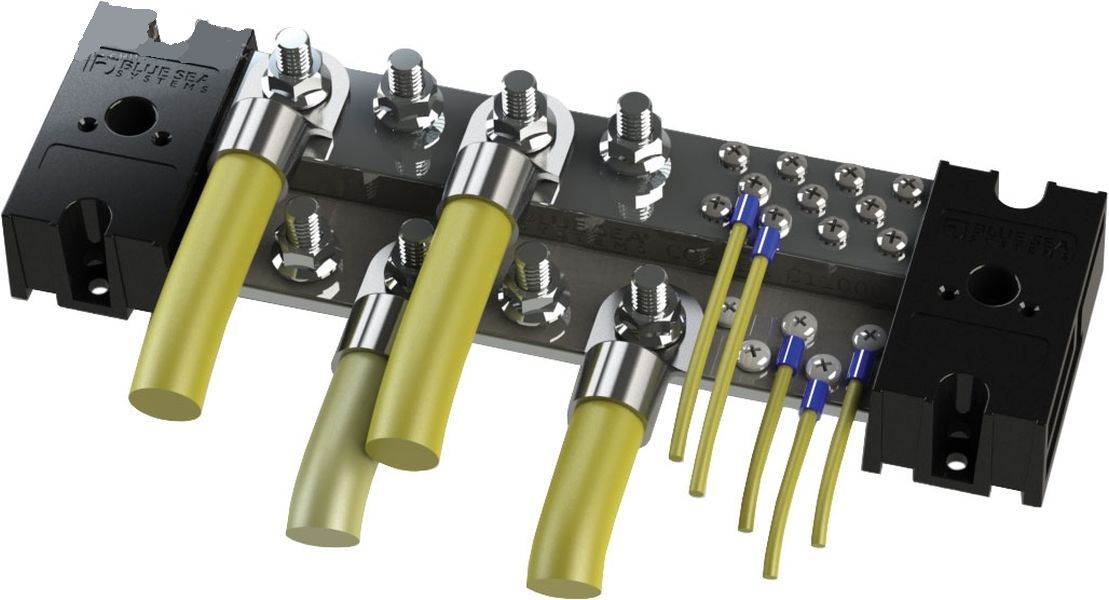 BLUE SEA - Sammelschiene PowerBar 1000 mit 8 Bolzen u Cover