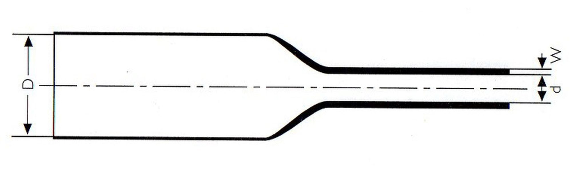 Schrumpfschlauch mit Innenkleber - 6 / 2 mm, transparent
