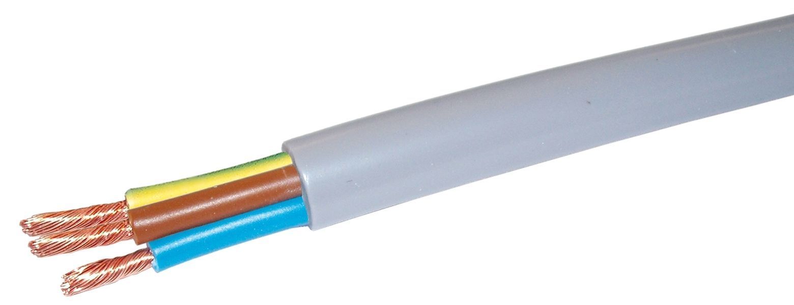Kabel - Kunststoffschlauchleitung, grau - 3 x 2,5 mm²