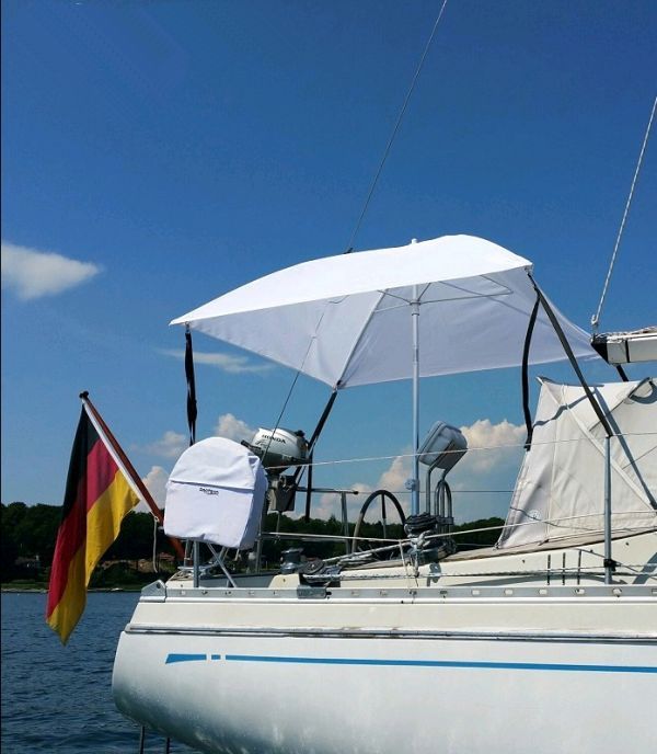 Boot Sonnenschirm weiß - Bimini Sonnenschutz Sonnensegel