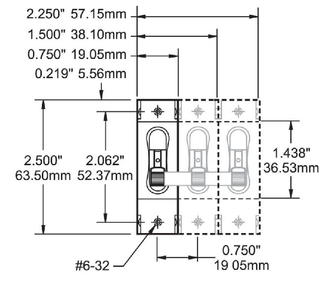 BLUE SEA - Circuit Breaker CA2Toggle 150A Wht