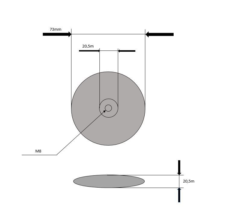 Telleranoden - Außen-Ø 74 mm