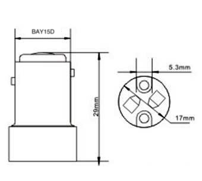 Adapter BAY 15d (Bajonett-Sockel) auf G4 (Fassung)