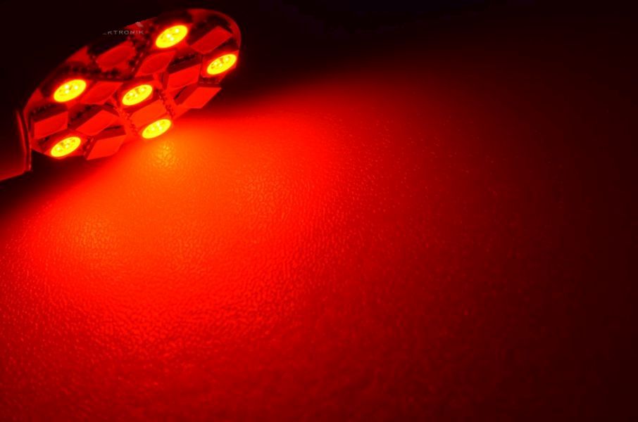 LED-Leuchtmittel mit 16 SMD - G4 Sockel - ROT/WEISS seitlich
