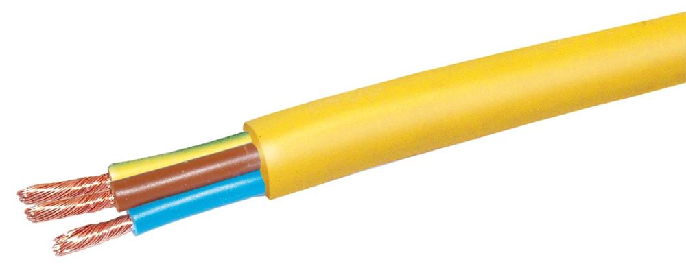 Kabel - Kunststoffschlauchleitung, gelb - 3 x 2,5 mm²