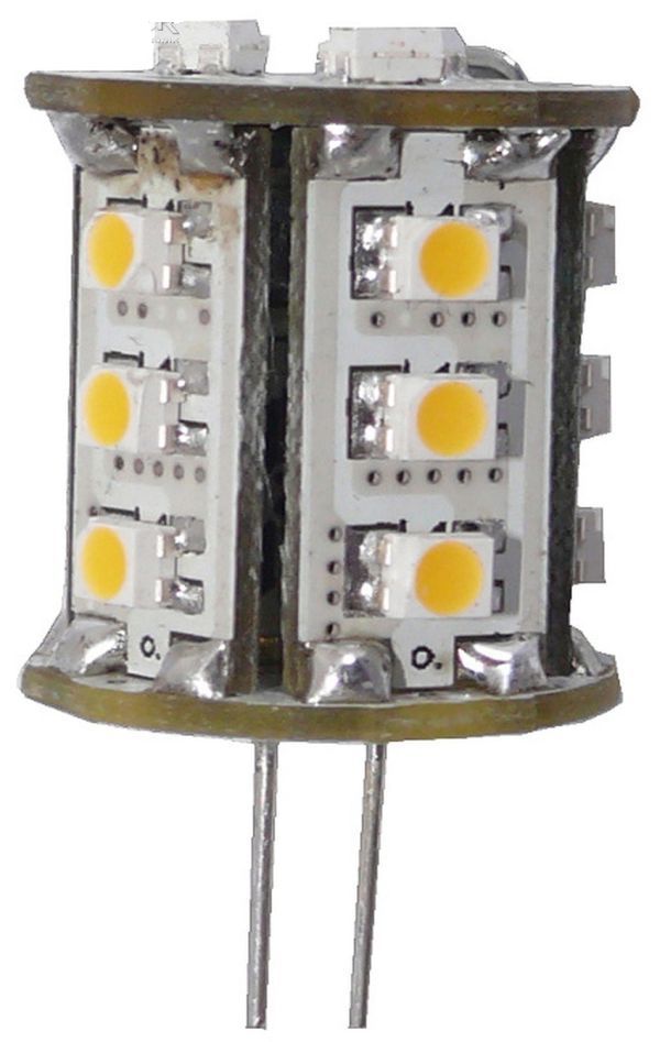 LED-Leuchtmittel mit 18 SMD - G4 Sockel - 200 L zylindrisch