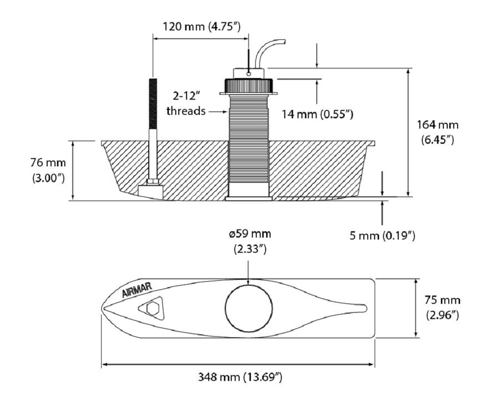 AIRMAR - IDST800L - B-122 - NMEA2000 Smart Sensor Triducer