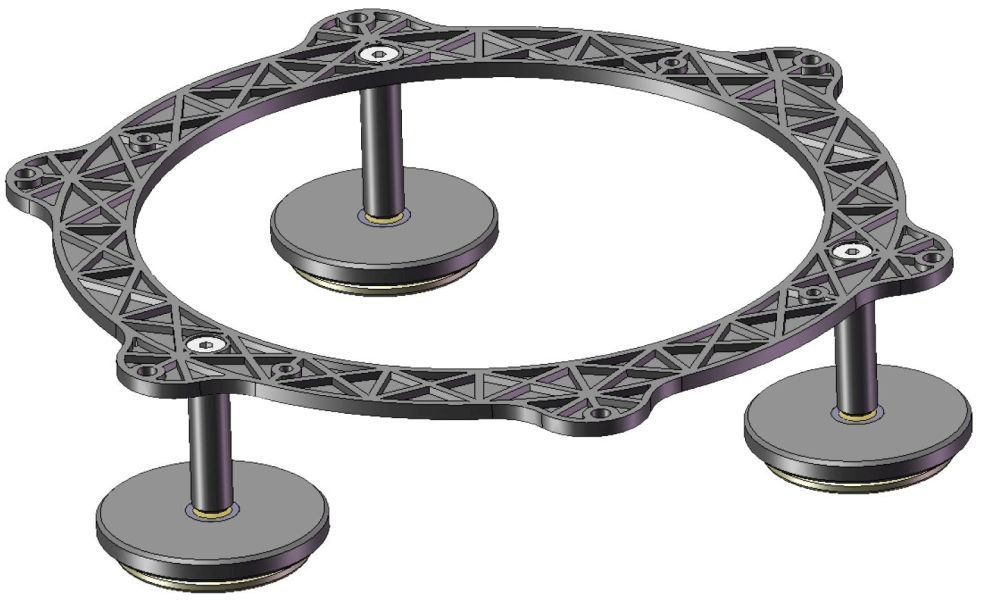 OYSTER - Flexible Montagevorrichtung 3 x Fuß Anti-Rutsch