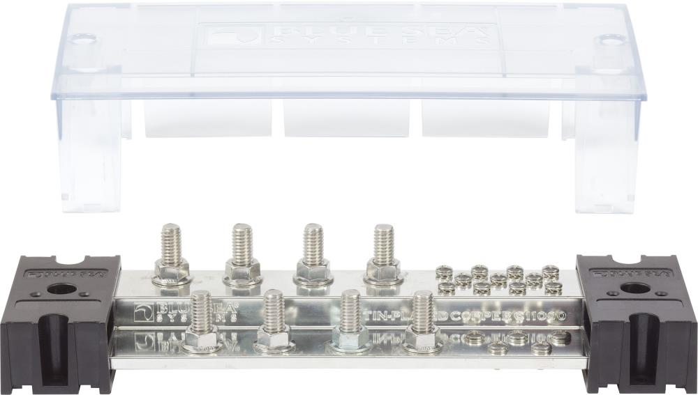 BLUE SEA - Sammelschiene PowerBar 1000 mit 8 Bolzen u. Cover