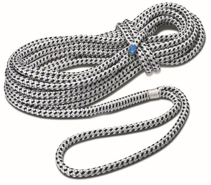 SEILFLECHTER - TAIFUN Festmacher - 12 mm, 8 m, weiß-schwarz