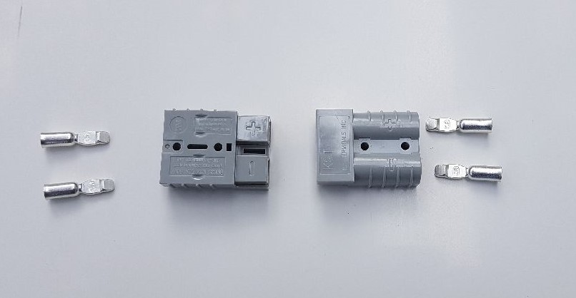 2-polige Steckverbindung, 2-teilig, 350A, 70qmm, grau