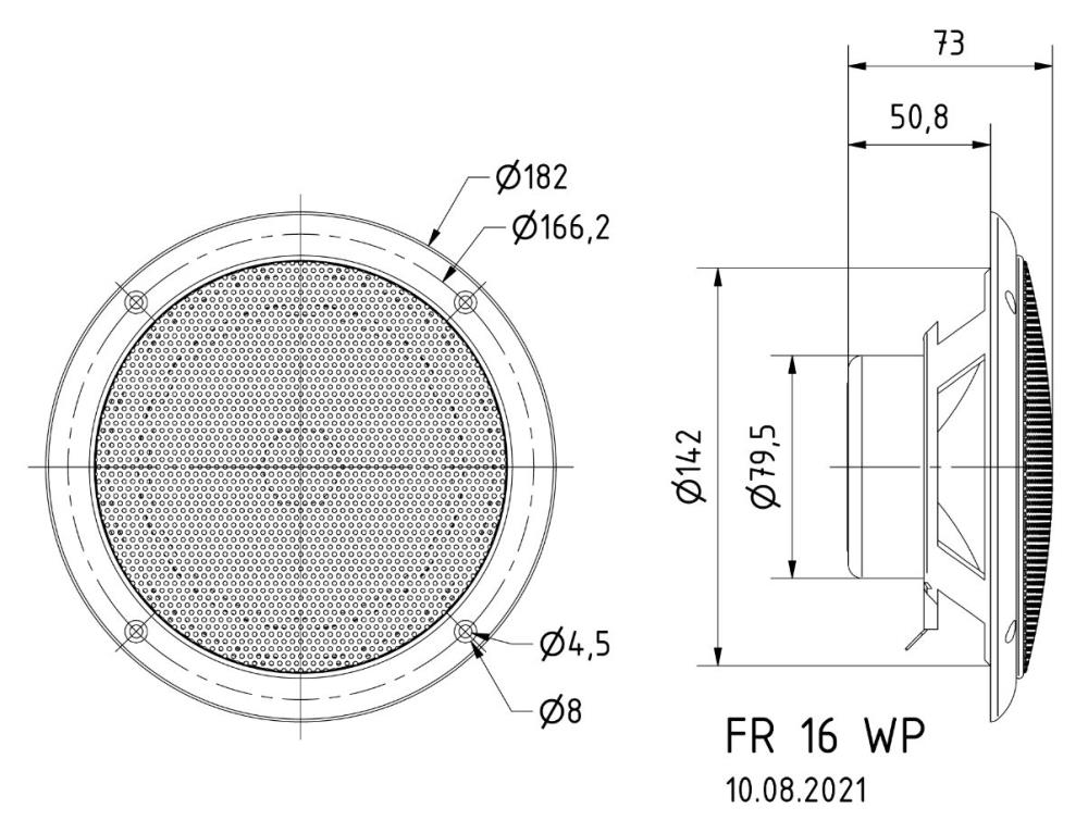 Wasserdichter Lautsprecher - 180 mm