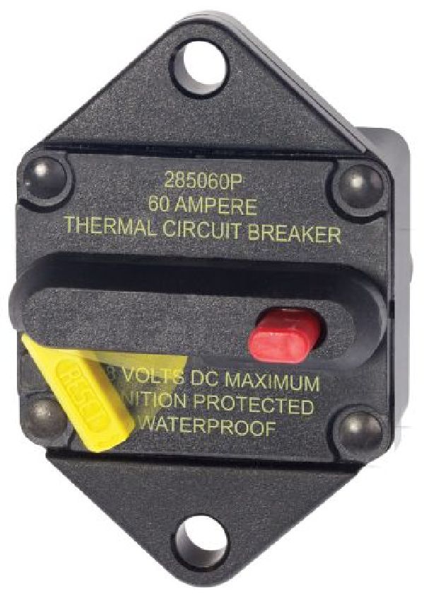 BLUE SEA - 60 A DC - 285-Serie Sicherungsautomat für EINBAU
