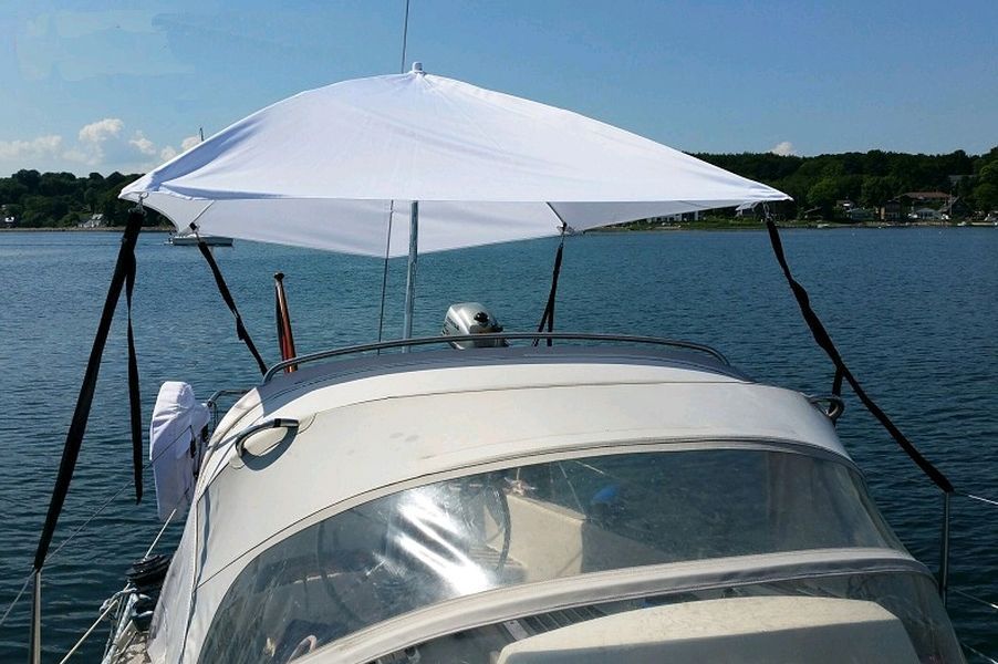 Boot Sonnenschirm weiß - Bimini Sonnenschutz Sonnensegel