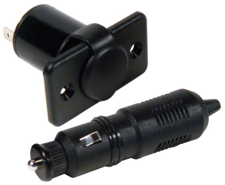 Set - Einbausteckdose und Zigarettenanzünderstecker