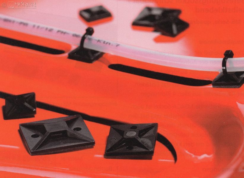 HT Klebesockel für Kabelbinder, temperaturfest, schwarz