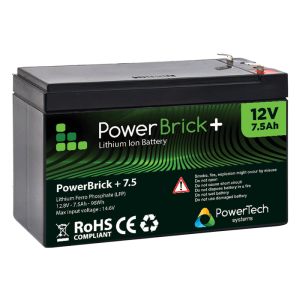 POWERTECH - 12 Volt, 7,5 Ah, LiFePO4 Batterie