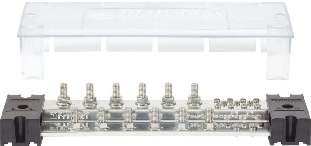 BLUE SEA - Sammelschiene PowerBar 1000 mit 12 Bolzen u Cover