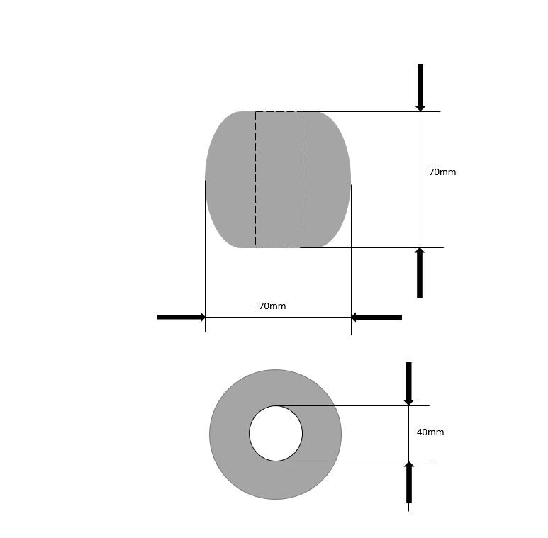 Wellenanode - nussförmig - Welle ø 40 mm