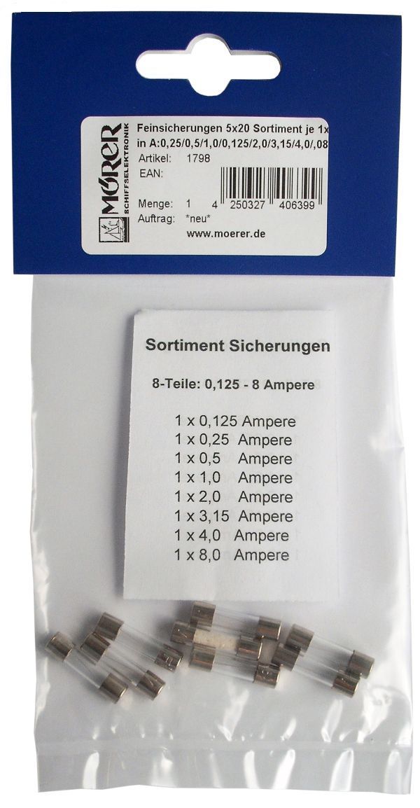 Sortiment Feinsicherungen - 5 x 20 mm
