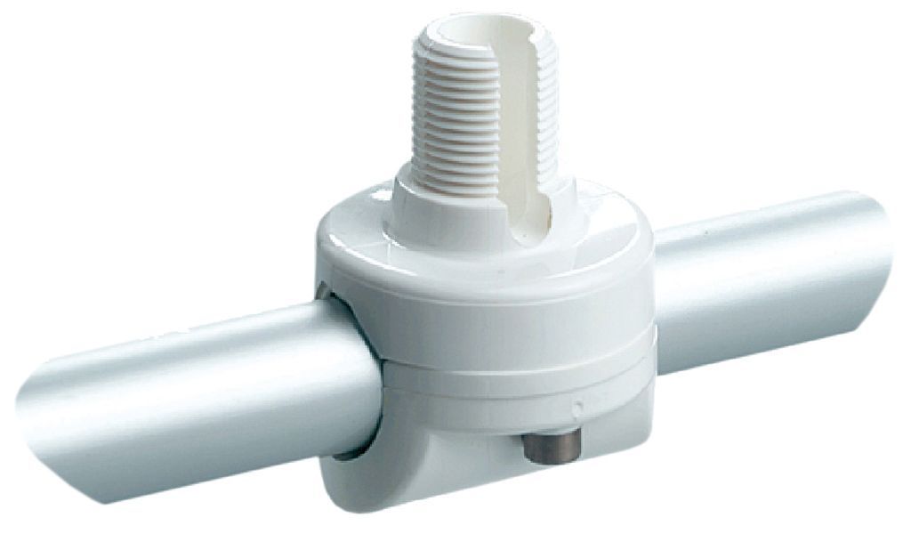 GLOMEX - Relingsfuß - Nylon weiß für  1''/14T.P.I. Gewinde