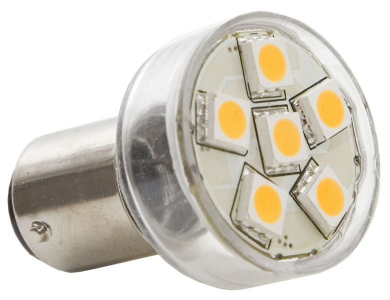 LED-Leuchtmittel mit 6 SMD - Bajonettsockel BA15d