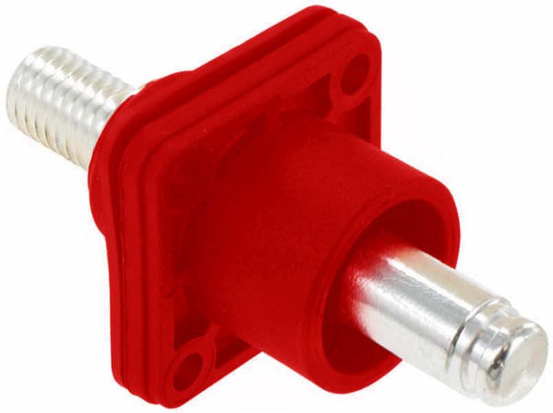 Amphenol Hochstrom-Einbaustecker 200A, 10mm, Rot